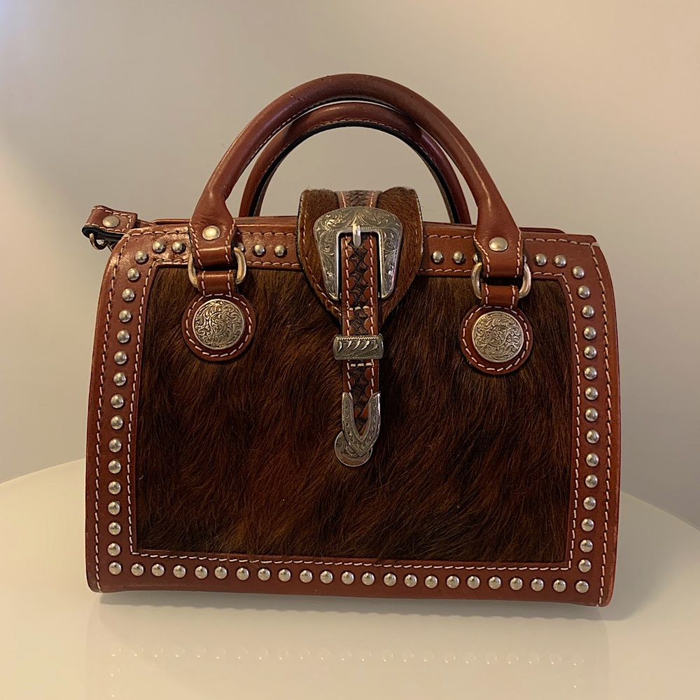 Vintage Pony Hair Leather Brown Bag